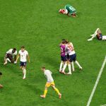 Joueurs anglais et mexicains au coup de sifflet final du 8e de finale Coupe du Monde 2026 à l'Azteca
