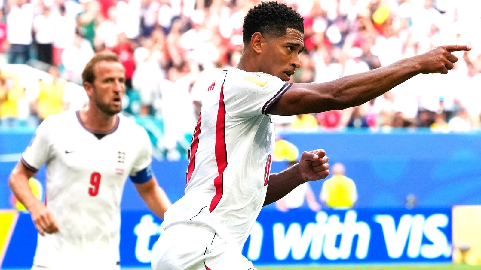 Jude Bellingham célèbre son doublé face à la Norvège, quart de finale de la Coupe du monde 2026