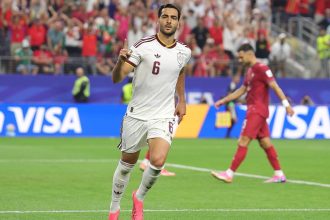 Mikel Merino célèbre son but victorieux pour l'Espagne face au Portugal, Coupe du Monde 2026