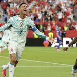 Cristiano Ronaldo célèbre son penalty face à la Croatie en 16es de finale de la Coupe du Monde 2026