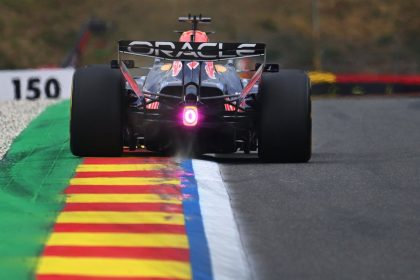 Max Verstappen au volant de sa Red Bull dans les EL1 du GP de Belgique 2026 à Spa-Francorchamps
