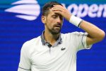 Novak Djokovic depite apres sa defaite au 1er tour de l'US Open 2026 face a Mariano Navone