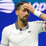 Novak Djokovic depite apres sa defaite au 1er tour de l'US Open 2026 face a Mariano Navone