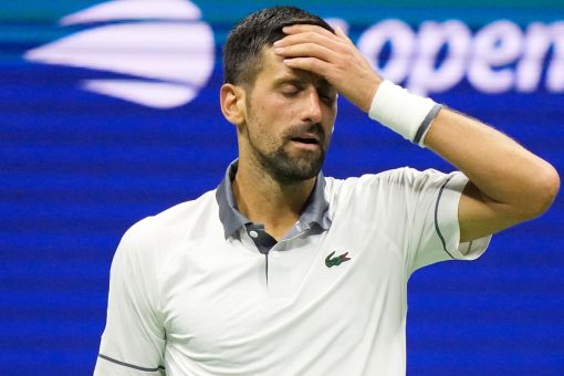 Novak Djokovic depite apres sa defaite au 1er tour de l'US Open 2026 face a Mariano Navone