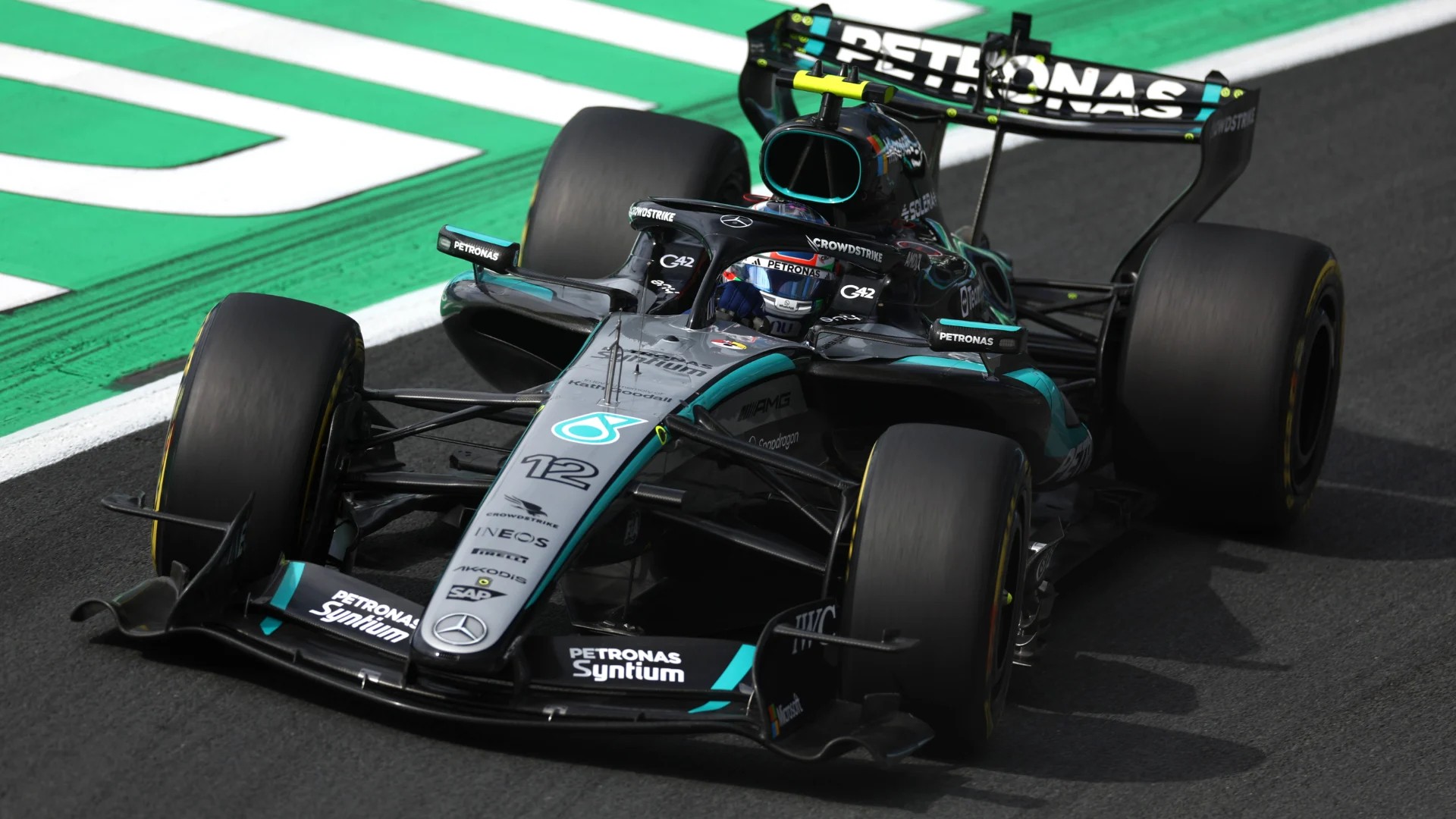 Kimi Antonelli au volant de sa Mercedes lors des EL1 du GP des Pays-Bas 2026 à Zandvoort