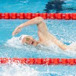 Léon Marchand nageant vers l'or du 400m nage libre aux Championnats d'Europe 2026