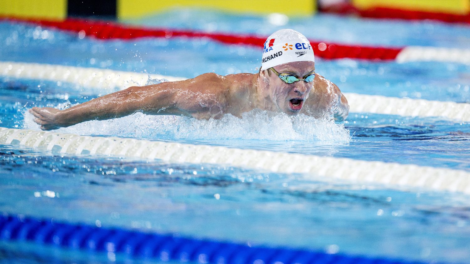Léon Marchand savoure sa victoire au 200m papillon des Championnats d'Europe 2026 à Saint-Denis