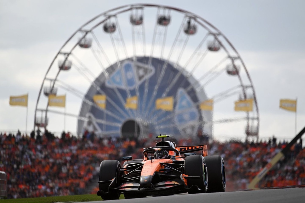 Lando Norris pilote sa McLaren lors du Grand Prix des Pays-Bas 2026 à Zandvoort