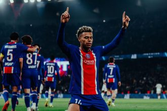 PSG célèbre avant la Supercoupe d'Europe face à Aston Villa