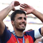 Rodri célèbre le titre de champion du monde 2026 avec l'Espagne