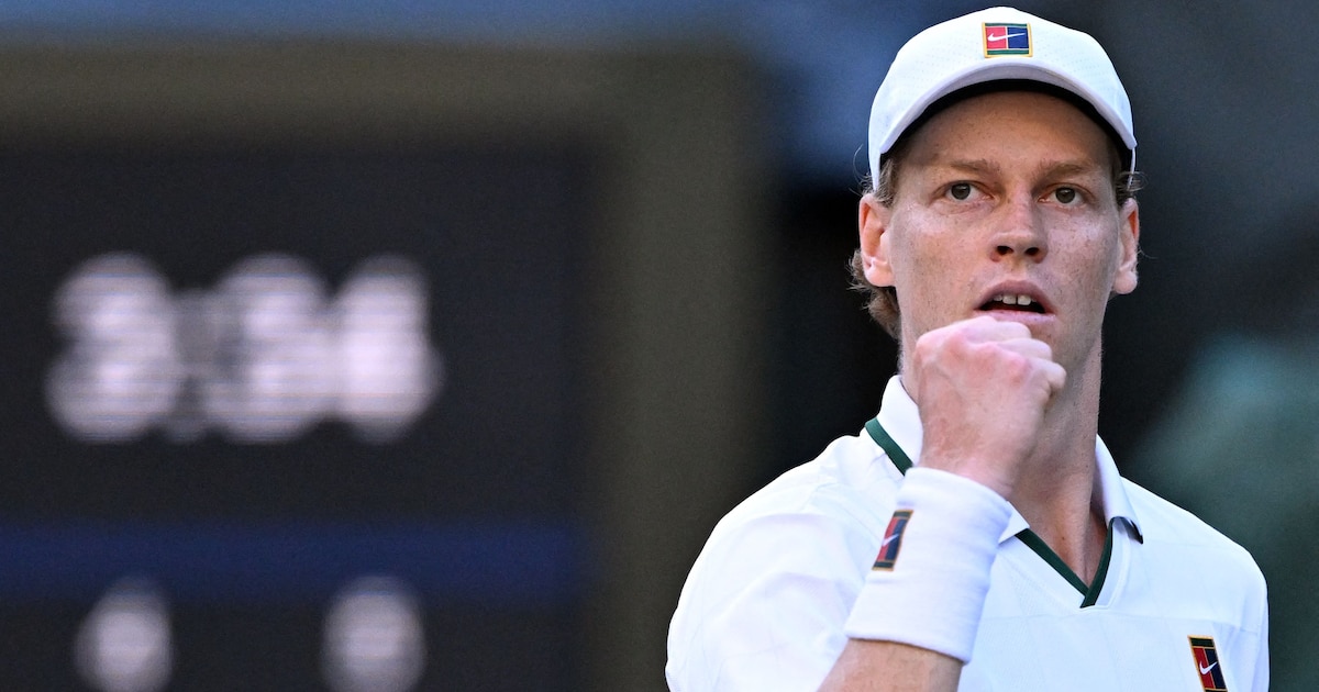 Jannik Sinner lors de Wimbledon 2026, avant son forfait à Cincinnati