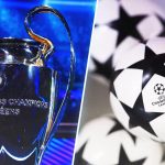 Trophée de la Ligue des champions et ballon officiel avant le tirage de la phase de ligue 2026-2027