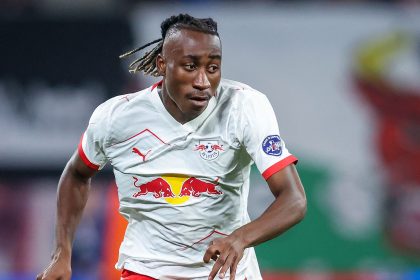 Yan Diomandé sous le maillot du RB Leipzig avant son transfert au Real Madrid