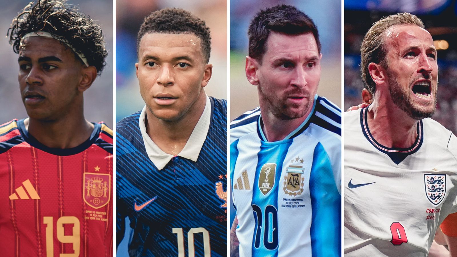 Harry Kane, Lionel Messi, Kylian Mbappé et Lamine Yamal, candidats au Ballon d'Or 2026
