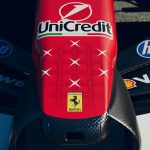 Nez de la Ferrari SF-26 avec les sept étoiles blanches en hommage à Michael Schumacher à Monza