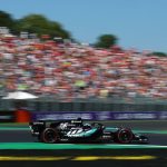 George Russell (Mercedes) en piste lors des essais libres 3 du Grand Prix d'Italie 2026 à Monza