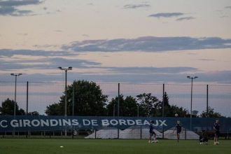 Terrain d'entraînement des Girondins de Bordeaux, club en crise institutionnelle