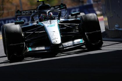 La Mercedes de Kimi Antonelli en piste au Grand Prix d'Espagne 2026 à Madring