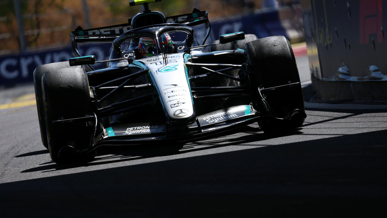 La Mercedes de Kimi Antonelli en piste au Grand Prix d'Espagne 2026 à Madring