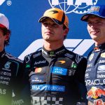 Norris, Antonelli et Verstappen sur le podium des qualifications du GP d'Espagne 2026 a Madring