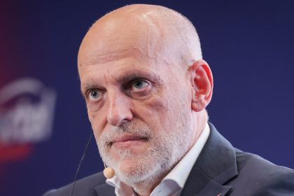 Javier Tebas, président de LaLiga, en conférence de presse