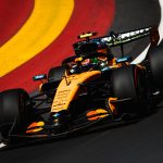 Lando Norris au volant de sa McLaren lors des qualifications du GP d'Espagne 2026 au Madring