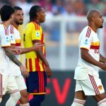 Donyell Malen et les joueurs de l'AS Roma célèbrent lors de la victoire 0-4 à Lecce, journée 2 de Serie A 2026-2027