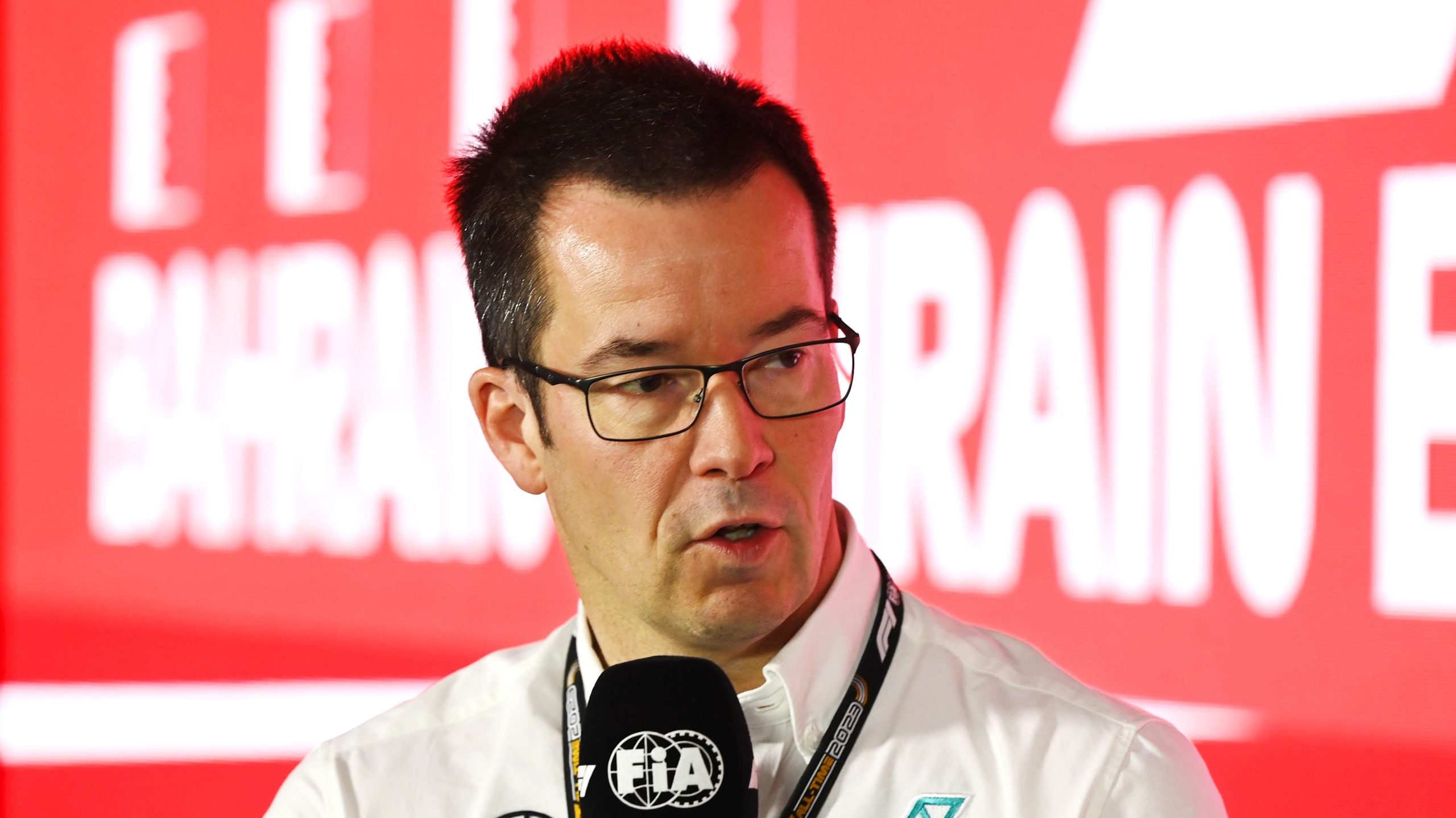 Mike Elliott, nouveau Chief Technical Officer d'Alpine F1, lors d'une conférence de presse Mercedes