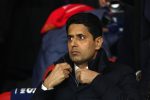 Nasser Al-Khelaïfi, président du PSG, dans les tribunes lors d'un match