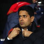 Nasser Al-Khelaïfi, président du PSG, dans les tribunes lors d'un match