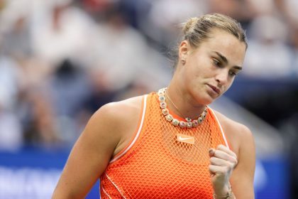 Aryna Sabalenka célèbre sa qualification pour les quarts de finale de l'US Open 2026