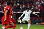 Kylian Mbappé arme sa frappe lors de Turquie-France en Ligue des nations