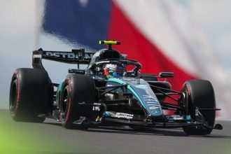 Mercedes de Kimi Antonelli en piste sur le Circuit of the Americas à Austin lors du GP des États-Unis 2026