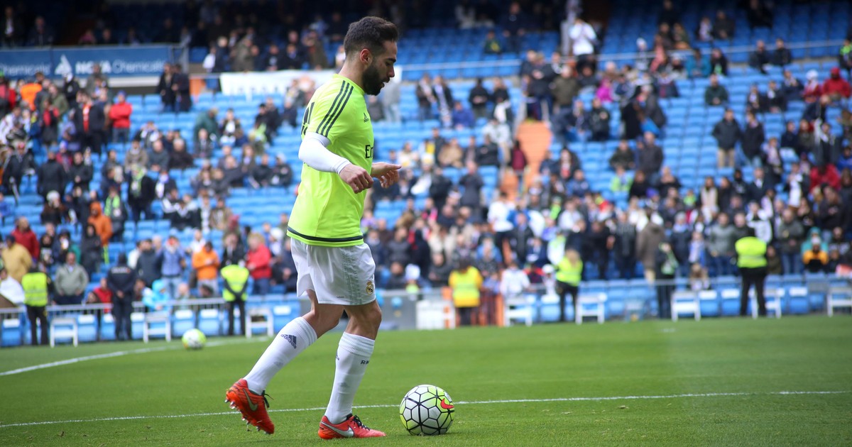 Dani Carvajal à l'entraînement avec le Real Madrid