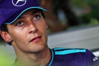 George Russell, pilote Mercedes, avant le GP de Singapour 2026