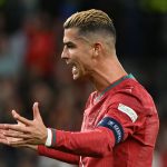 Cristiano Ronaldo, capitaine du Portugal, mécontent lors du match contre le pays de Galles