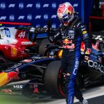 Max Verstappen fête sa pole position lors des qualifications du GP de Bahreïn 2026 à Sepang